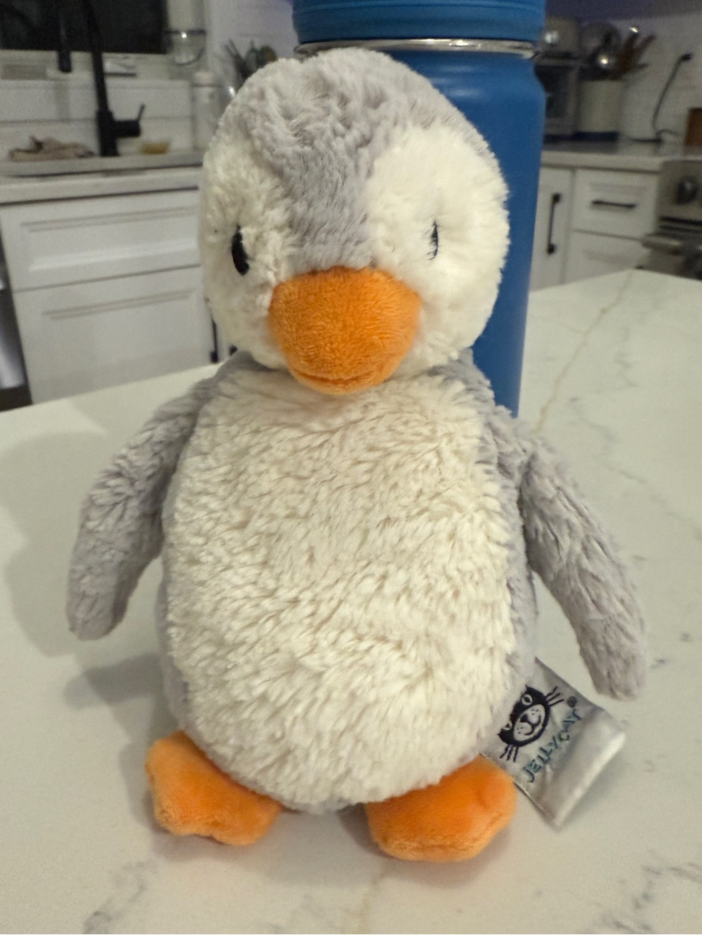 Rare Jellycat Pippin Penguin Plush Gray White Soft Stuffed Animal Collectible